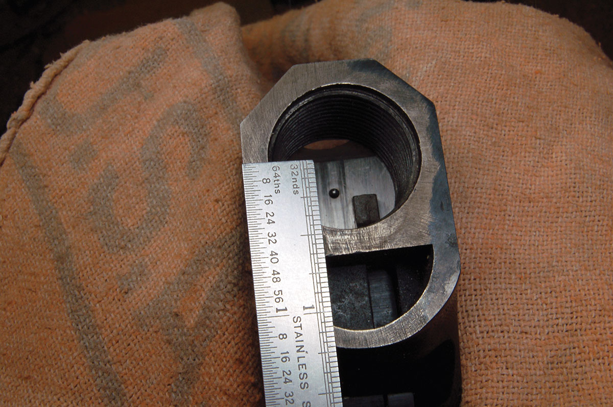 The face of the Model H action shows the maximum depth of the forearm is only 1.25 inches and adds to the old-time look.